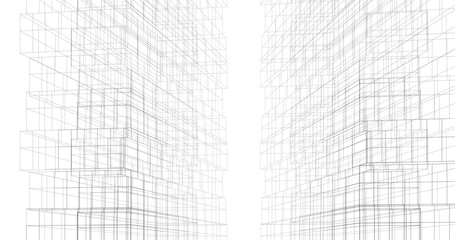 modern architecture drawing 