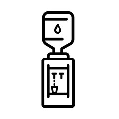 water cooler Icon outline style icon dispenser