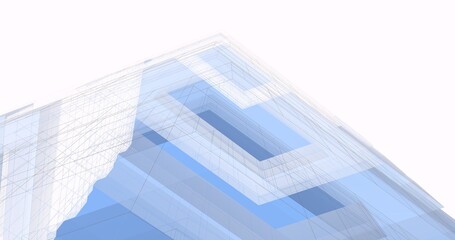 Fototapeta na wymiar abstract architecture digital background 3d illustration