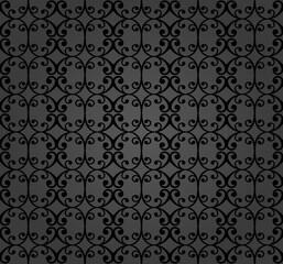 Seamless vector ornament. Modern background. Geometric modern dark pattern