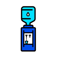 water cooler icon color simple style icon dispenser