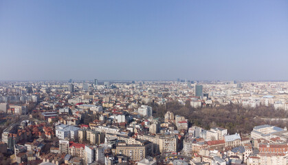Fototapeta na wymiar Aerial view of Bucharest, Romania