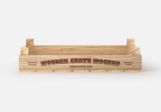 Wooden Crate Mockup for Creative Design and Branding Projects
