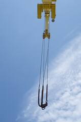 Obraz premium Part of old harbor big crane close