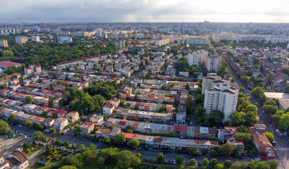 Aerial view of Pantelimon area, Bucharest, Romania