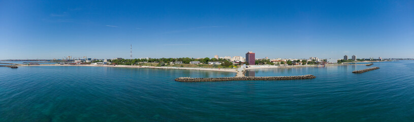 Fototapeta premium Aerial view of Mangalia, Romania