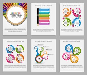 Business presentation templates. Modern elements of infographic. Can be used for business presentations, leaflet, information banner and brochure cover design.