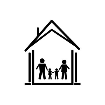 icon home and family images vector design