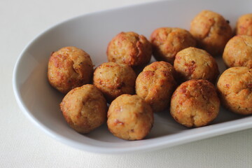 Air fried chicken meat balls. Home made.