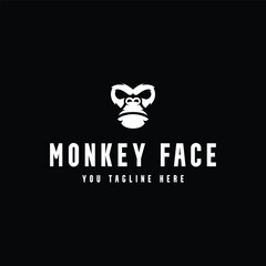 monkey face design suitable for logo template © Rezaalfarid204