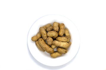 peanuts in a glass bowl