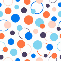 Abstract geometric seamless pattern. Abstract  modern trendy vector illustration. Seamless pattern of colored circles