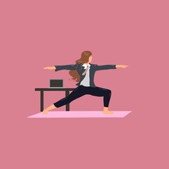 person doing exercise woman illustration 