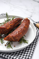 Assortment of typical Spanish homemade sausages