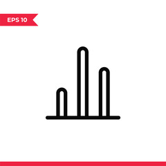 Graph icon vector. Chart sign