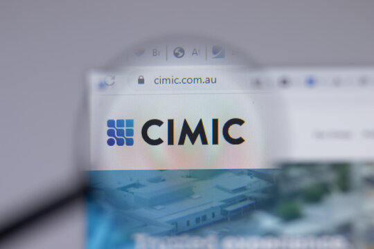 Los Angeles, California, USA - 1 June 2021: CIMIC Group logo or icon on website page, Illustrative Editorial.