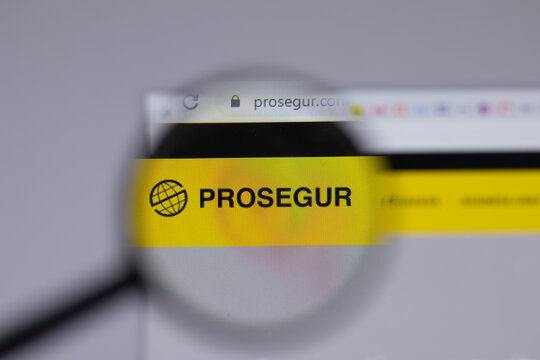Los Angeles, California, USA - 1 June 2021: Prosegur logo or icon on website page, Illustrative Editorial.
