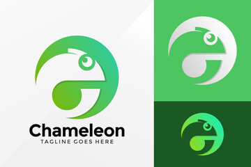 Chameleon Logo Design, Brand Identity Logos Designs Vector Illustration Template
