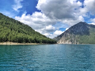 Obraz premium May 18, 2021, Antalya province, Turkey. Green canyon, rest in the mountains, beautiful view of nature