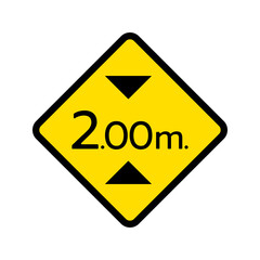 Maximum 2.0 meter hight vector illustration.