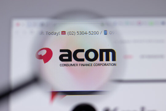 Los Angeles, California, USA - 1 June 2021: Acom logo or icon on website page, Illustrative Editorial.