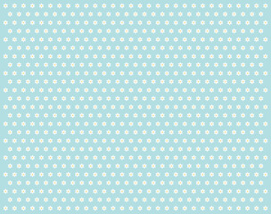 Seamless pattern with camomile flower on blue background, flat design, cute round flower plant nature collection, summer flowers, decoration elements, isolated camomiles, vector illustration