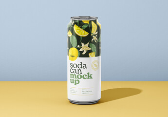 500ML Soda Can Mockup