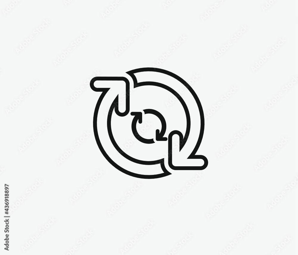 Poster renewable vector icon. editable stroke. symbol in line art style for design, presentation, website o