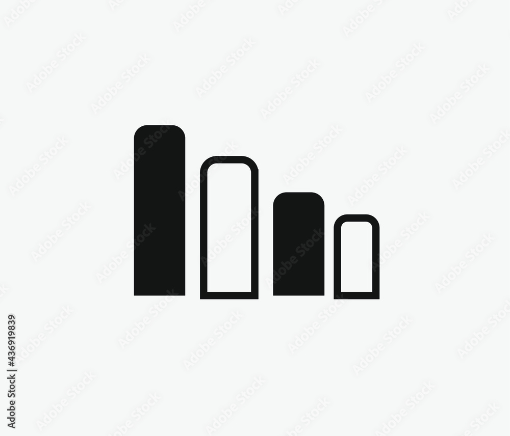 Aufkleber diagram vector icon. editable stroke. symbol in line art style for design, presentation, website or 