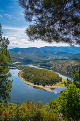 Meandro De Melero, Located In Extremadura Spain. Landscape Of Nature And The Alag&oacute;n River.