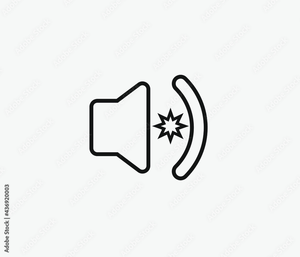 Aufkleber voice vector icon. editable stroke. symbol in line art style for design, presentation, website or ap