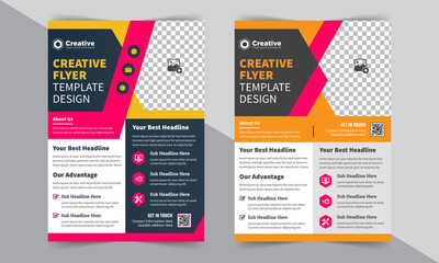 Modern And Creative brochure design, cover layout, annual report, poster, corporate flyer A4 size Template Design