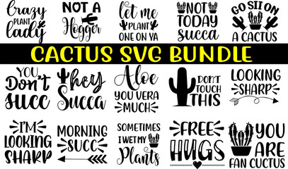 Fototapeta premium Cactus svg bundle