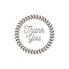 A simple thank you greeting vector image