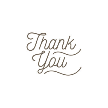 A simple thank you greeting vector image