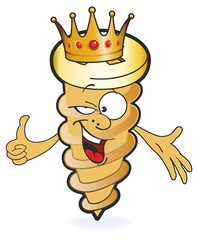 Screw. Cute Hand Drawn illustration, Screw character. cartoon mascot screw