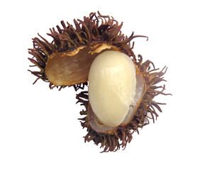 Rambutan fruit on white