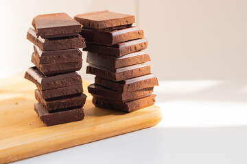 World Chocolate Chocolate Day with nuts on a white background