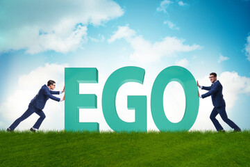 Concept of ego with businessman