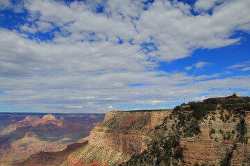 Arizona, Grand Canyon - 09 03 2012: Panoramic view of the Grand Canyon