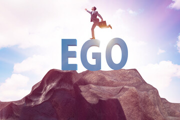 Concept of ego with businessman