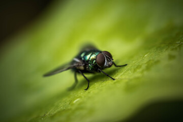 green fly on leaf, selective focus, incredible wildlife
