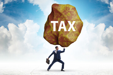 Businessman in tax planning concept