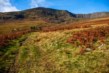 Approaching Coum Tay in Comeragh Mts.