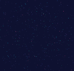 Dark background starry sky in doodle style