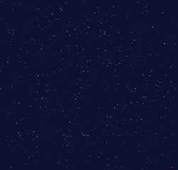 Fototapeta premium Dark background starry sky in doodle style