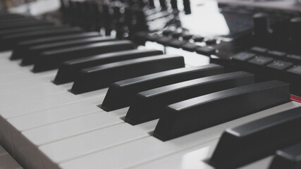 Close-up photo of an electronic keyboard 