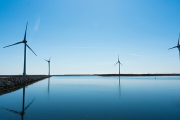 wind turbines in the sea