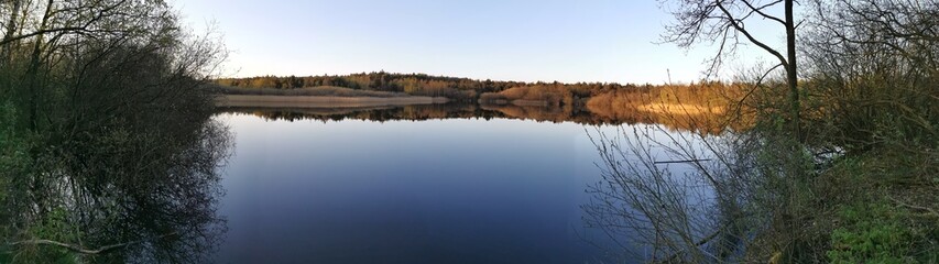 sunset over the river