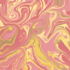 Glowing liquid dynamic flow. Trendy fluid cover design. Illustration for your design. Liquid marble design abstract painting background